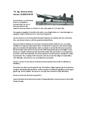 A preview of a PDF biography for Brown, Norman Wells